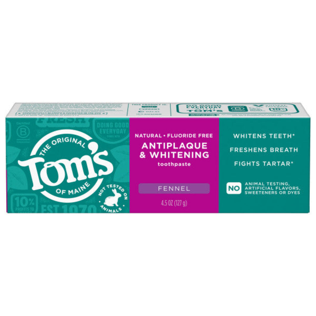 Fluoride-Free Antiplaque & Whitening Fennel Toothpaste